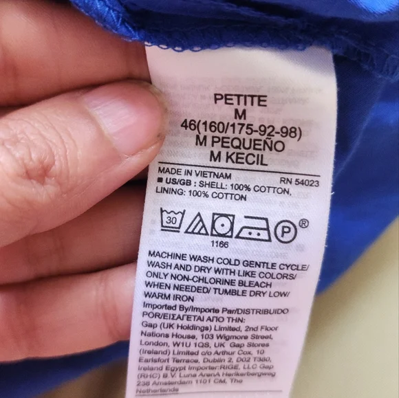 BANANA REPUBLIC blue wrap dress with pockets, size M - Picture 12 of 12